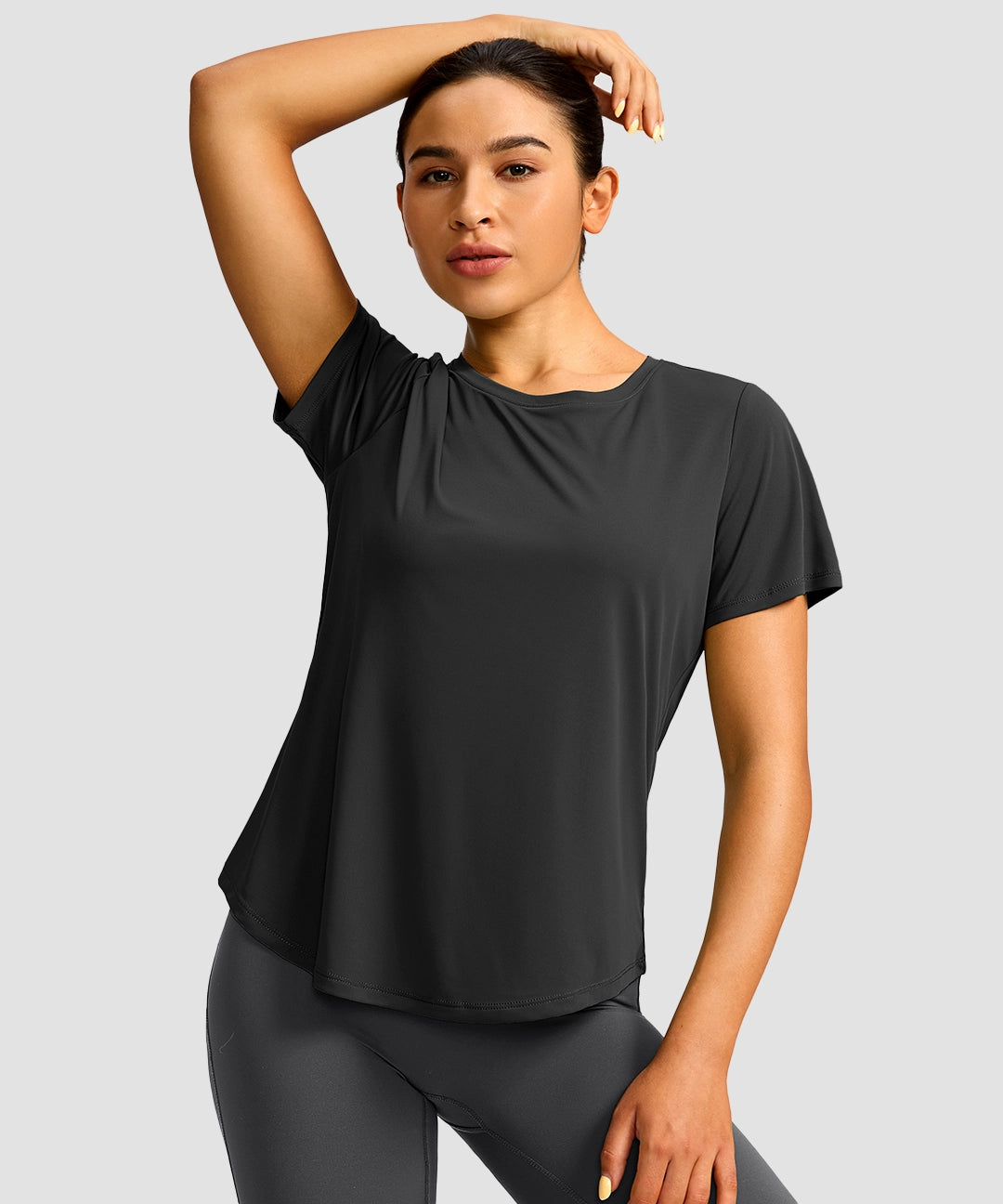 Crew Neck Curved-Hem Sun Tee - Image 13