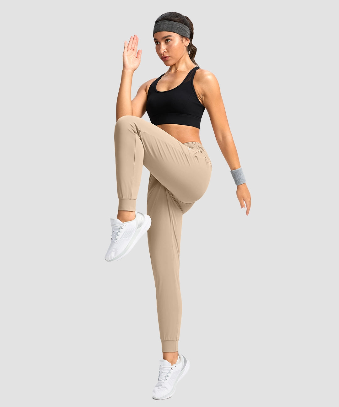 Elastic Waist Zip Pockets Jogger - Image 12
