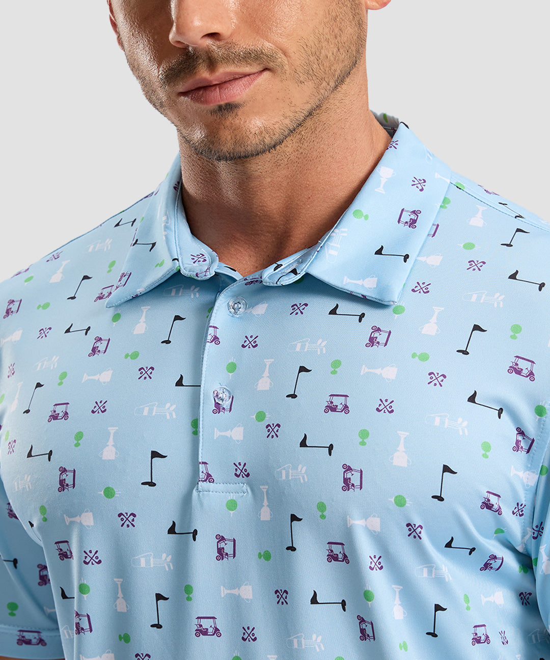 Dry Fit Printed Golf Polo - Image 8