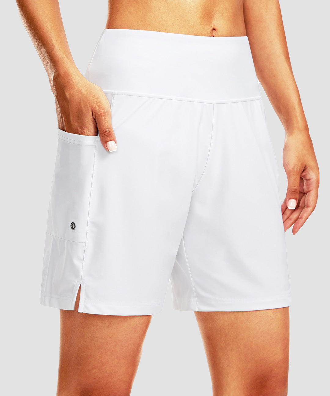 High Waist Lined Swim Short 7'' - Image 6