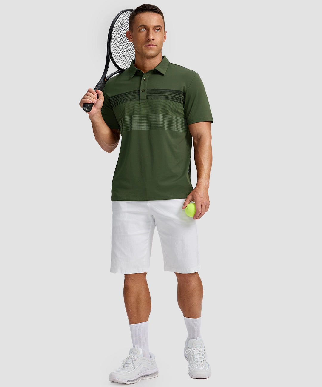 Line Print Dry Fit Golf Polo - Image 26