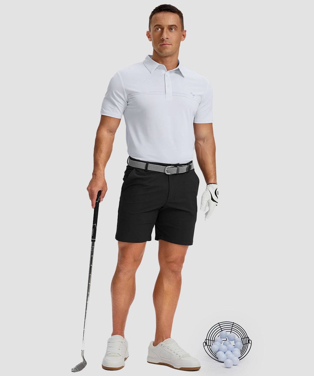 Line Print Dry Fit Golf Polo - Image 18