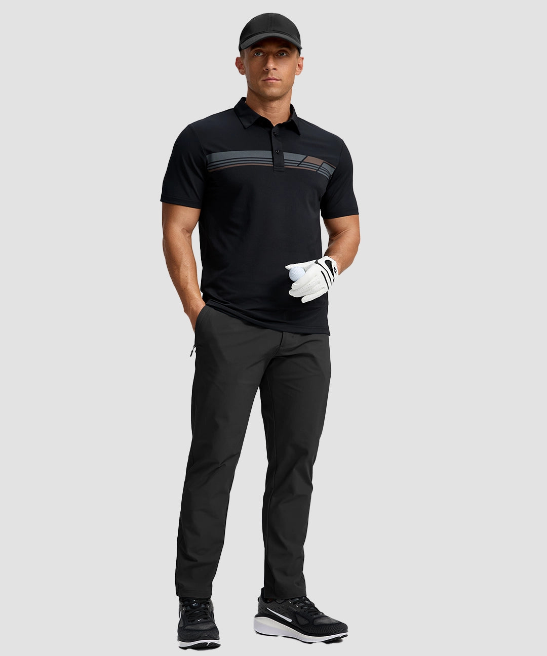 Line Print Dry Fit Golf Polo - Image 10