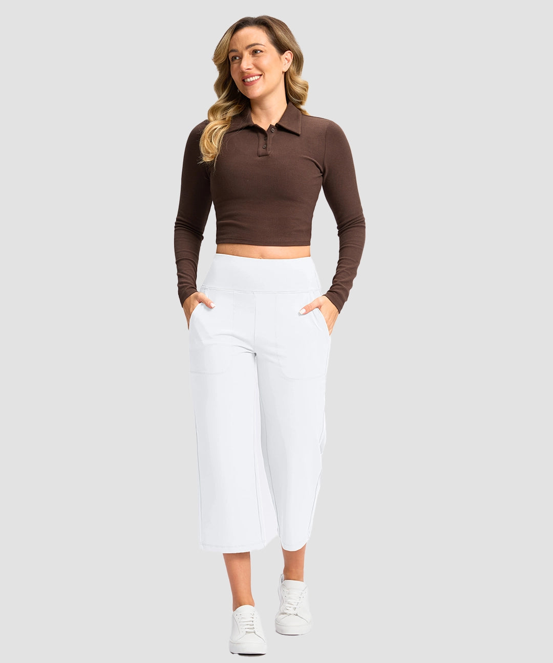 High Waist Wide Leg Capri - Image 15