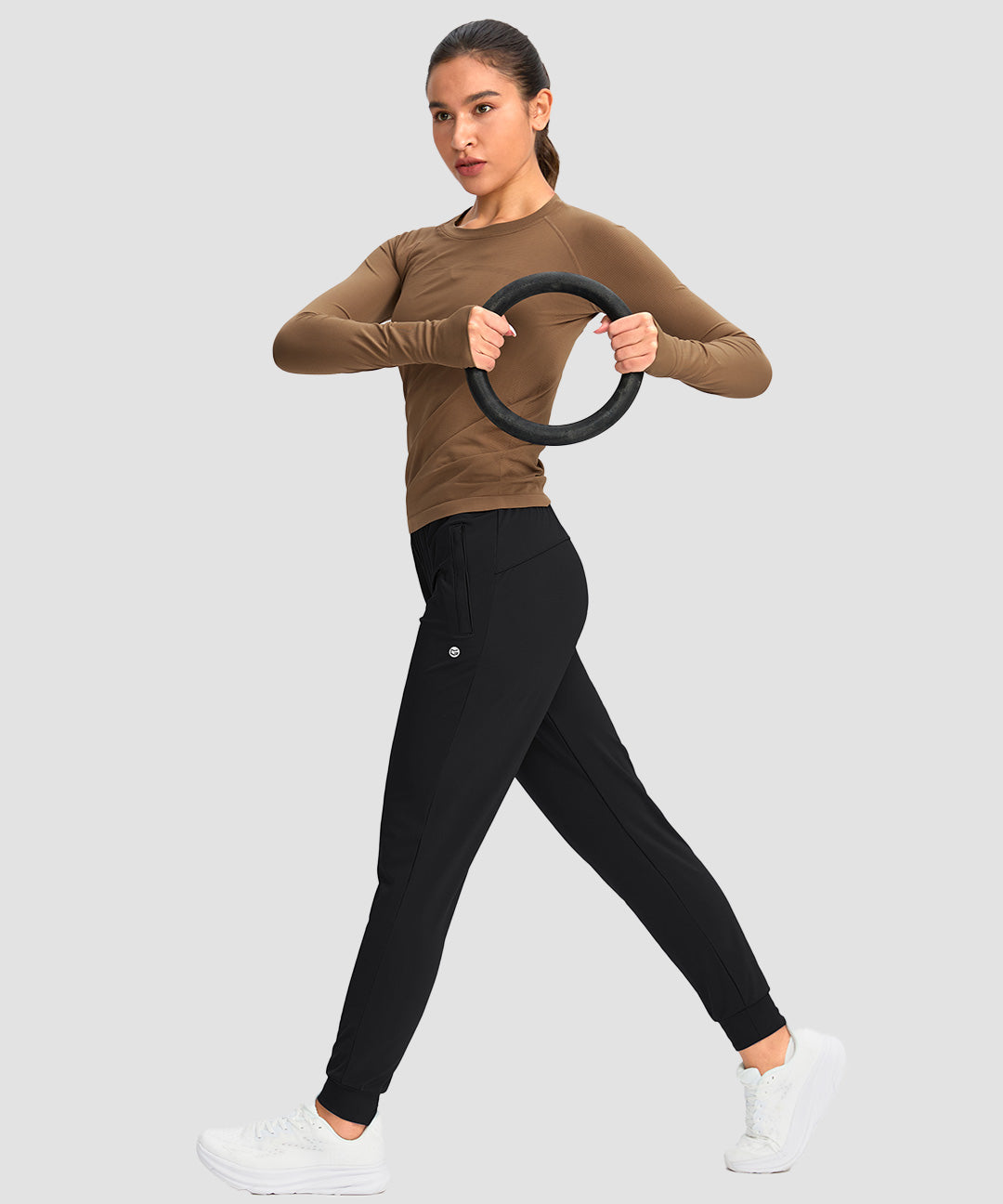 Elastic Waist Zip Pockets Jogger - Image 6