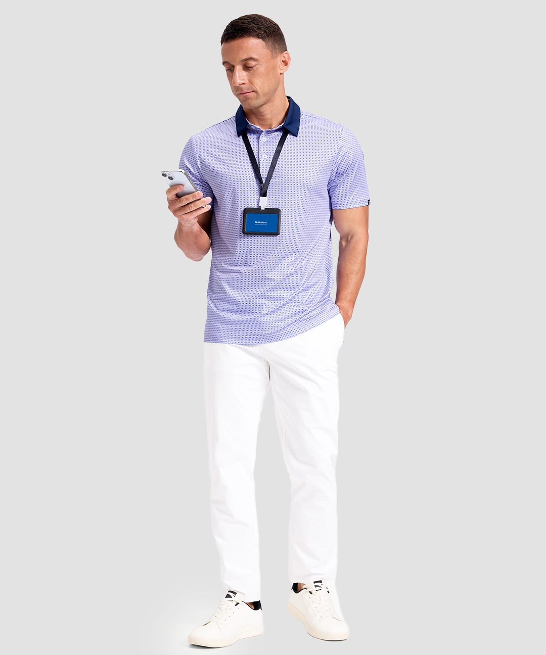 Sun Protection Printed Golf Polo - Image 20