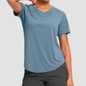 UV Protection V Neck Short Sleeve