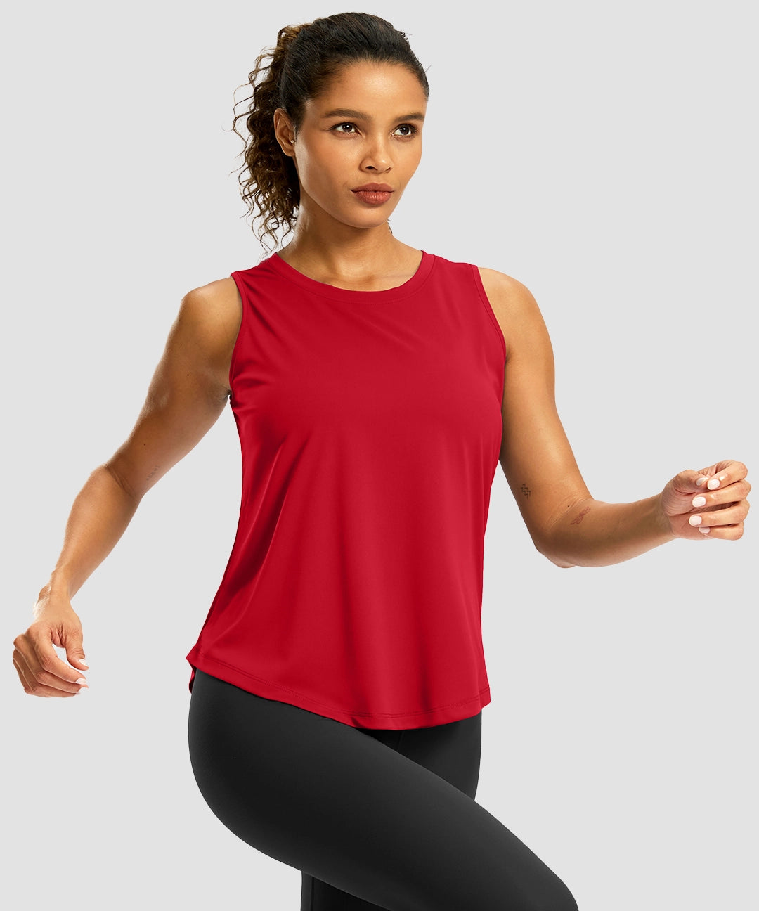 Crew Neck Workout Tank Top - Image 23