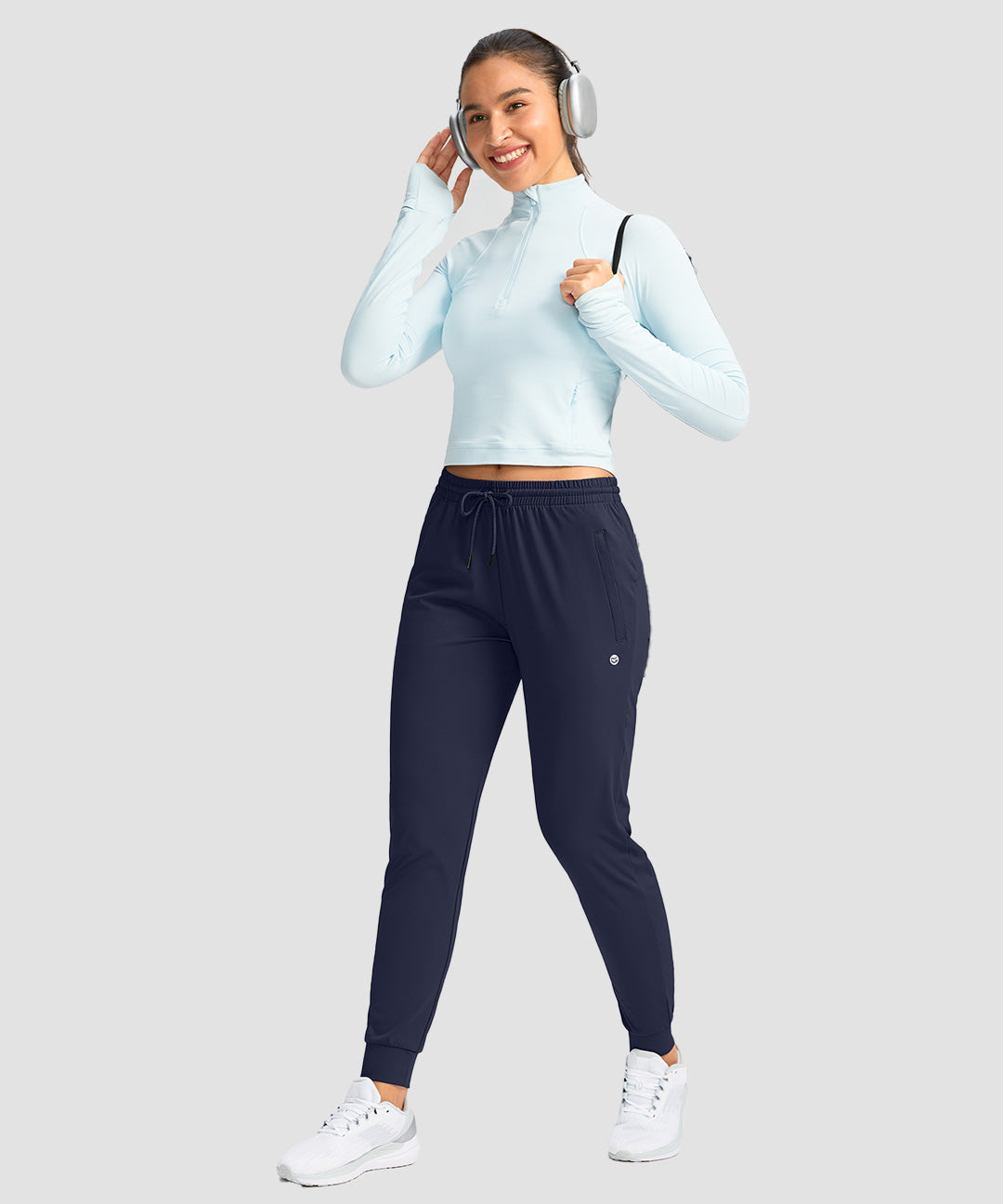 Elastic Waist Zip Pockets Jogger - Image 20