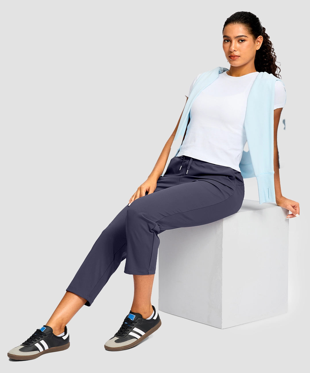 Drawstring With Pockets Ankle Pant - Image 4