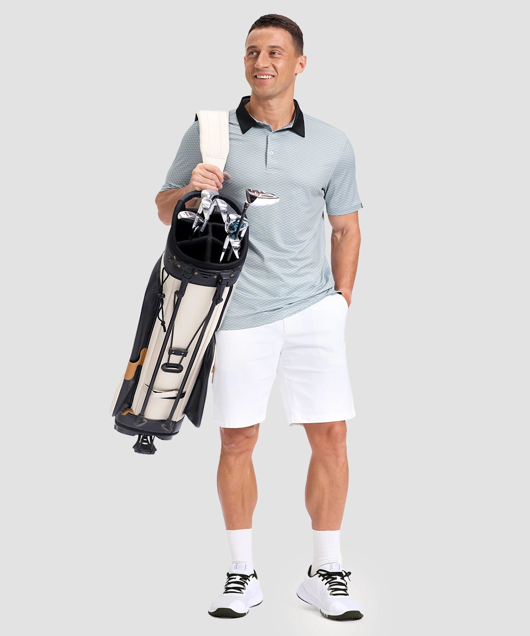 Sun Protection Printed Golf Polo - Image 16