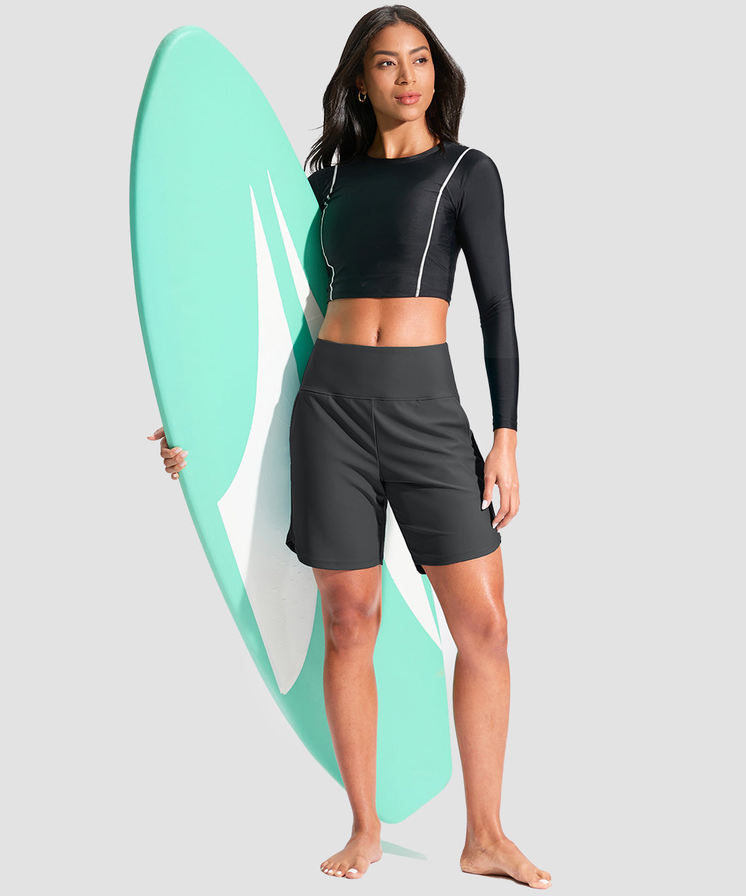 UV Protection V-slit Board Short 7'' - Image 20