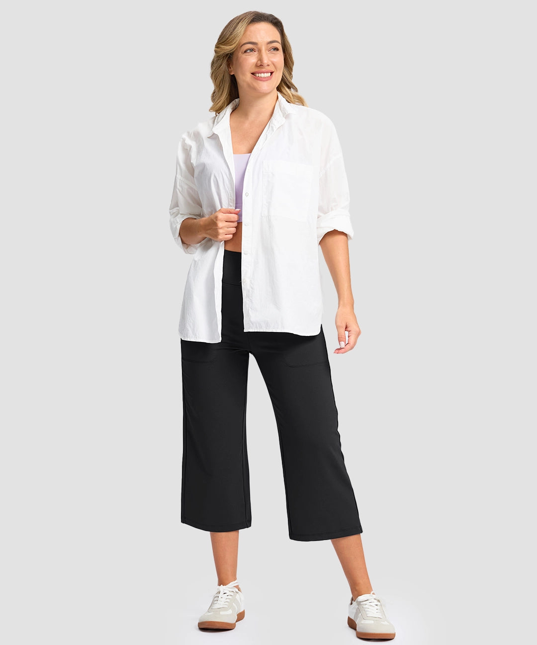 High Waist Wide Leg Capri - Image 19
