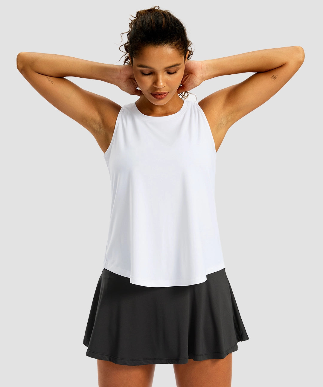 Crew Neck Workout Tank Top - Image 2