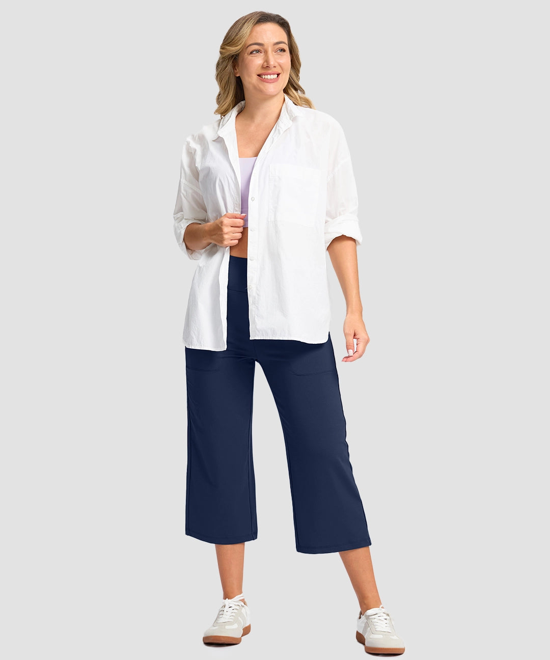 High Waist Wide Leg Capri - Image 4