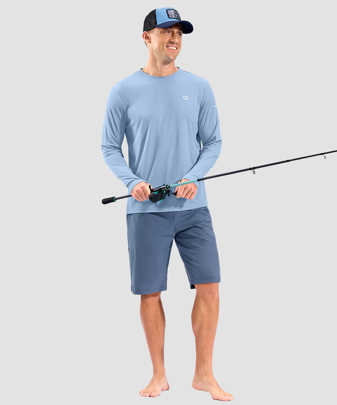 UV Protection Grid-textured Long Sleeve - Image 22