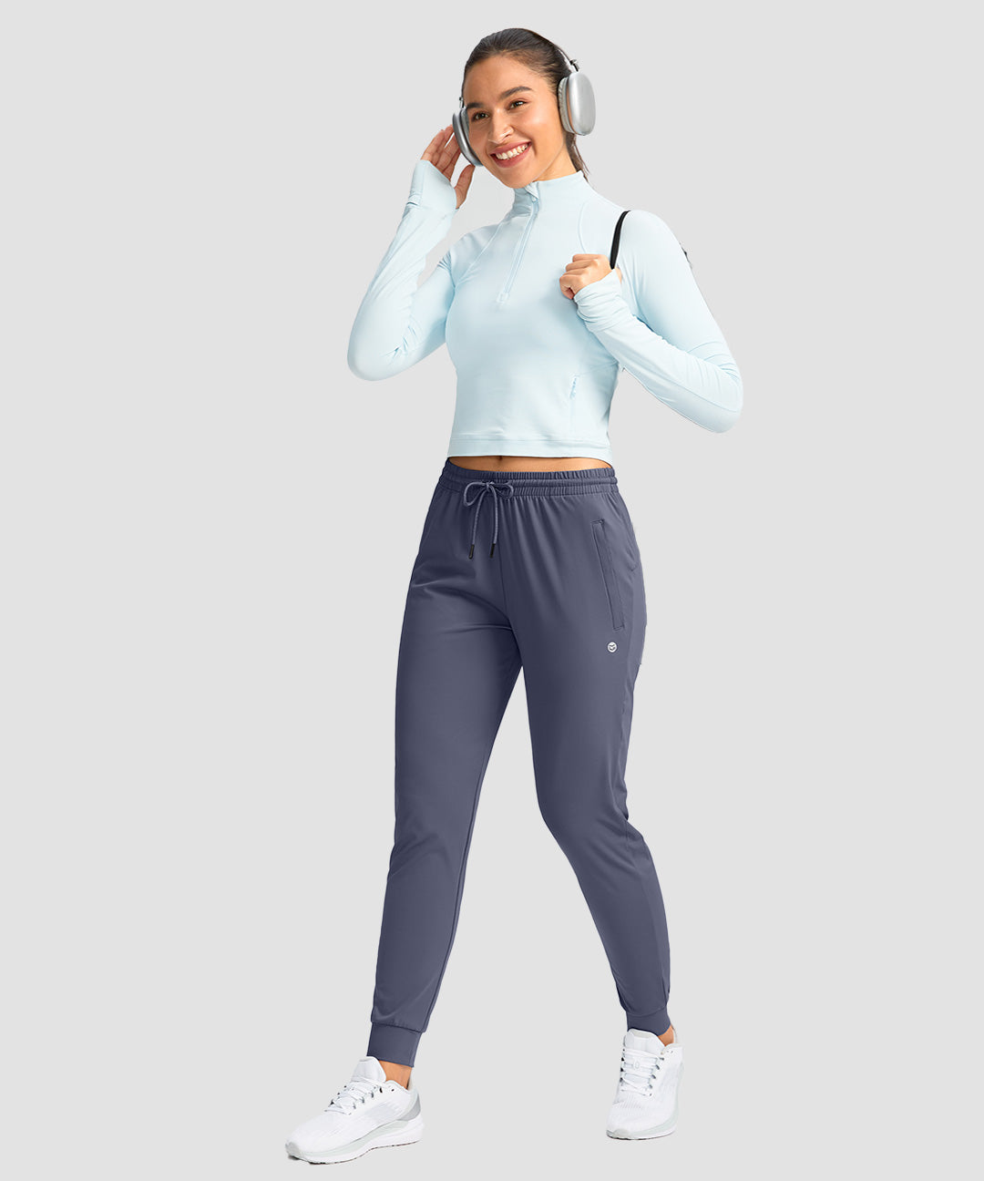 Elastic Waist Zip Pockets Jogger - Image 3