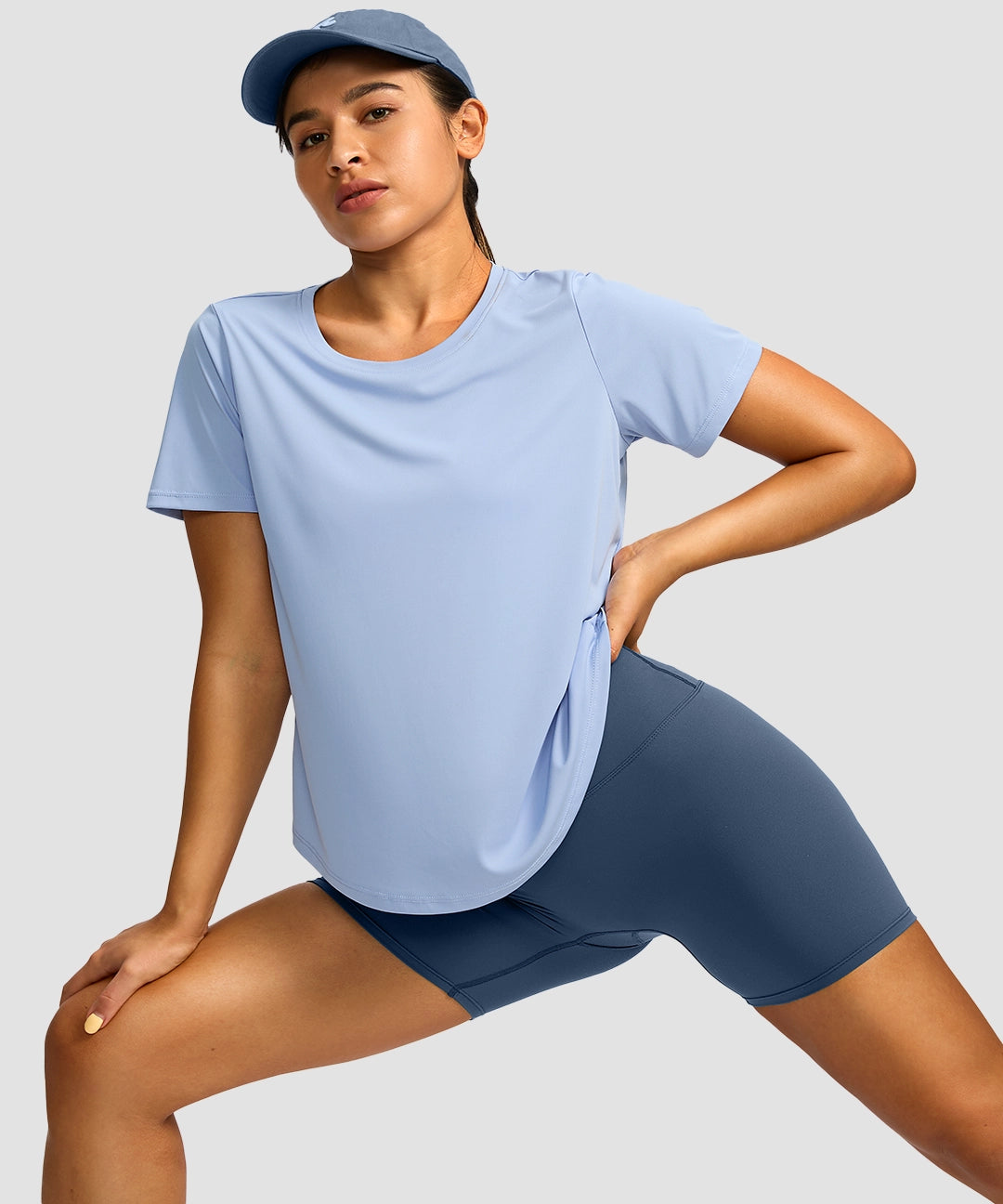 Crew Neck Curved-Hem Sun Tee - Image 17