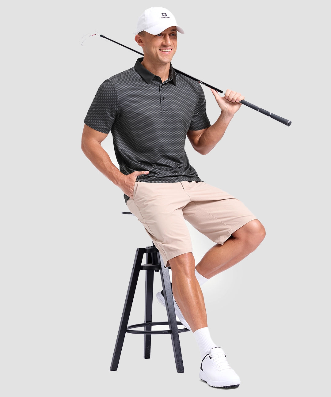 Sun Protection Printed Golf Polo - Image 12