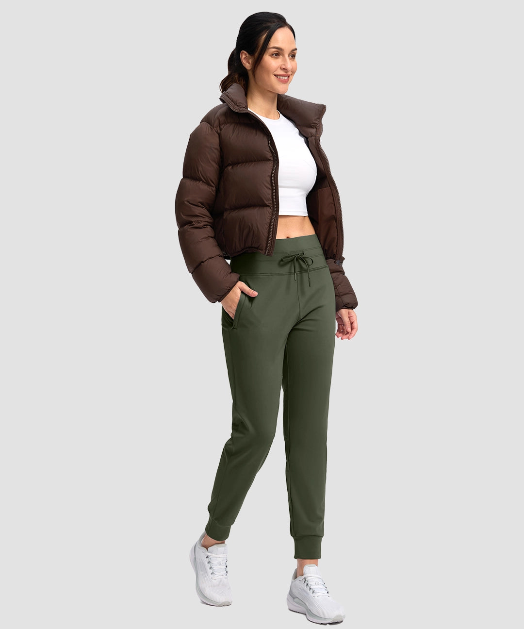 High Rise Fleece-Lined Jogger - Image 24