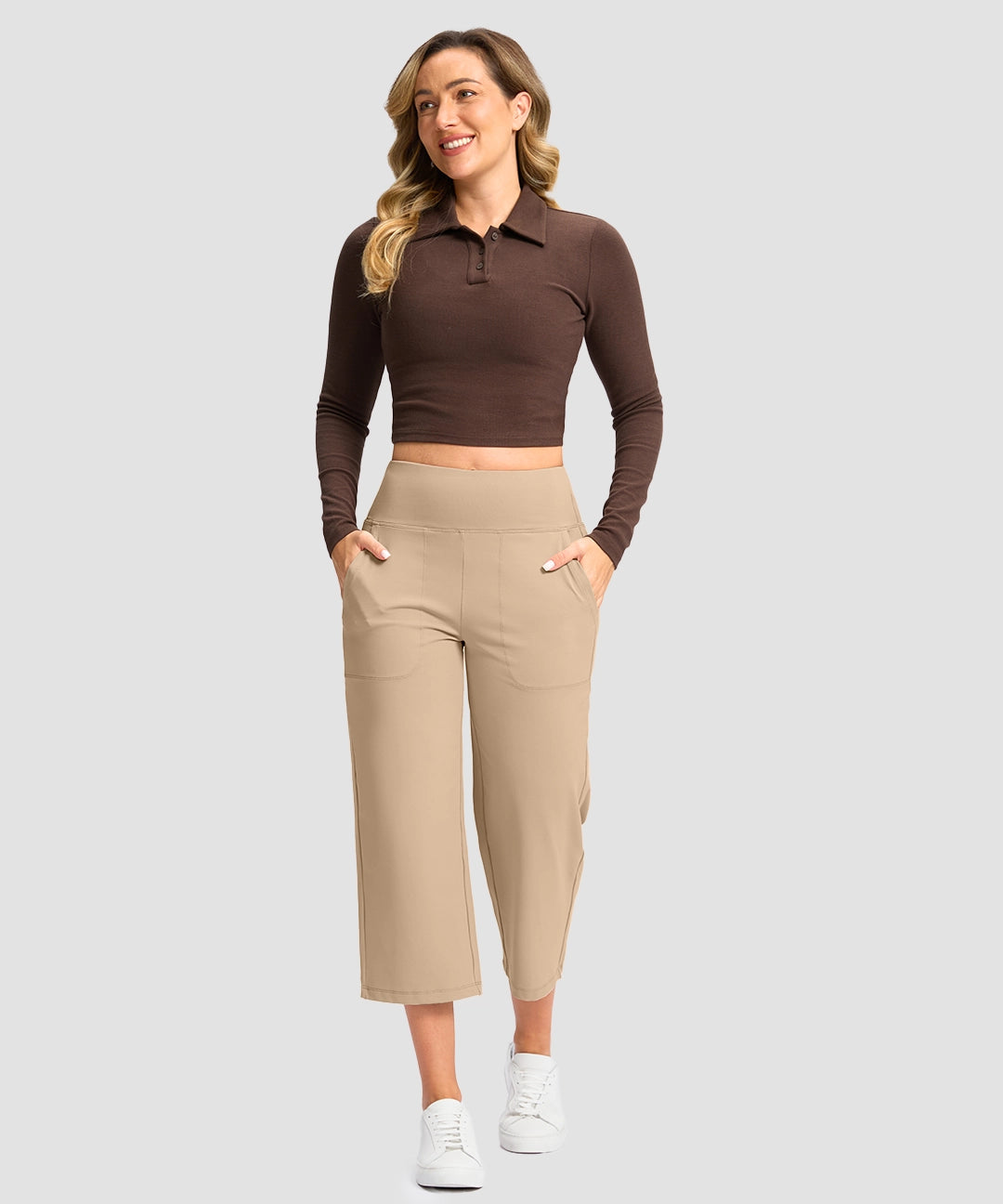 High Waist Wide Leg Capri - Image 8