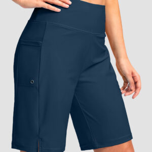 High Waist Lined Swim Short 9''