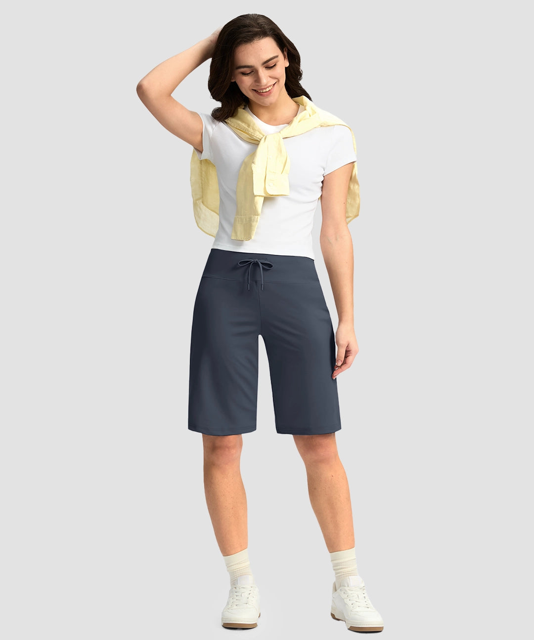 Drawstring Stretchy Bermuda Short 11'' - Image 20