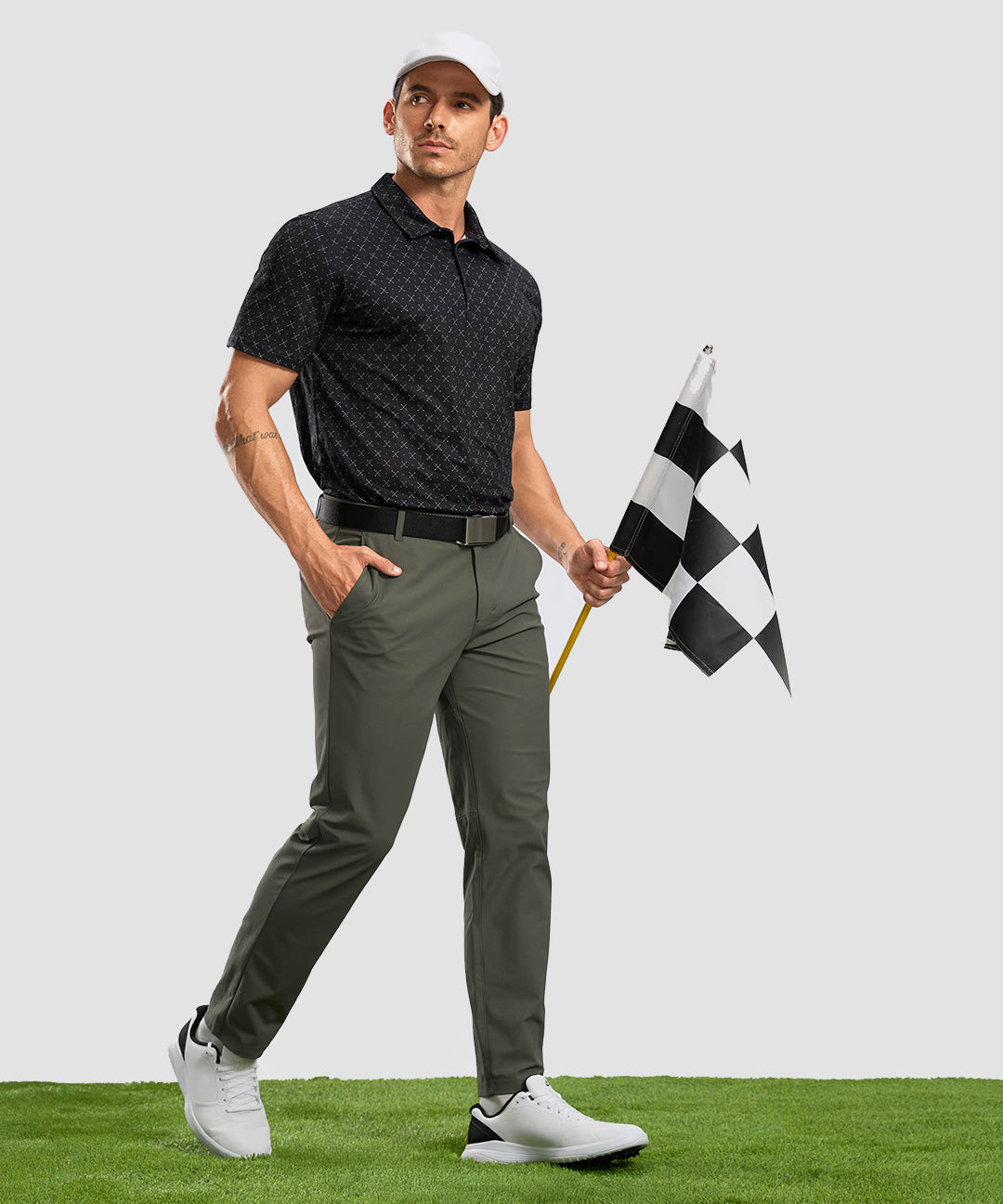 Dry Fit Printed Golf Polo - Image 5