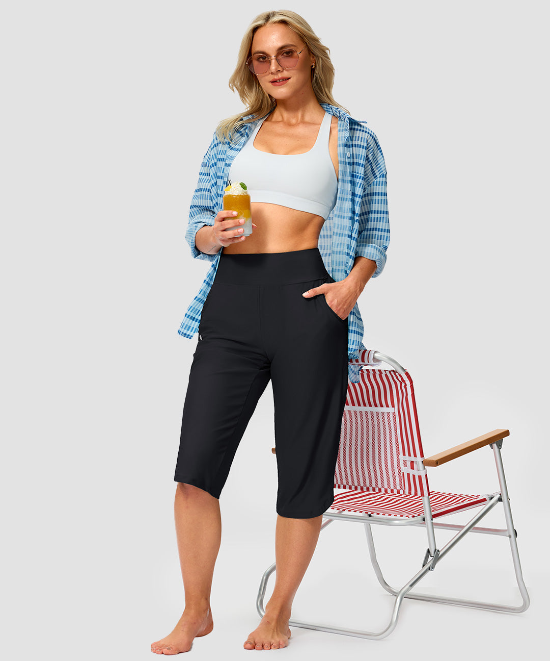 High Rise Slit Capri Pant - Image 6