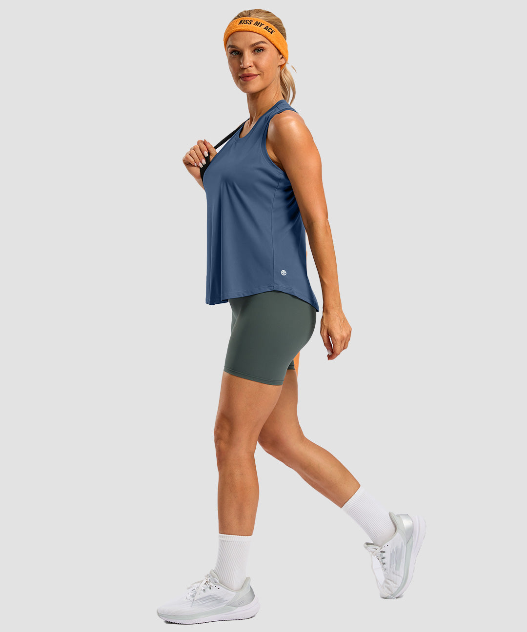 Pleated Racerback Tank Top - Image 4