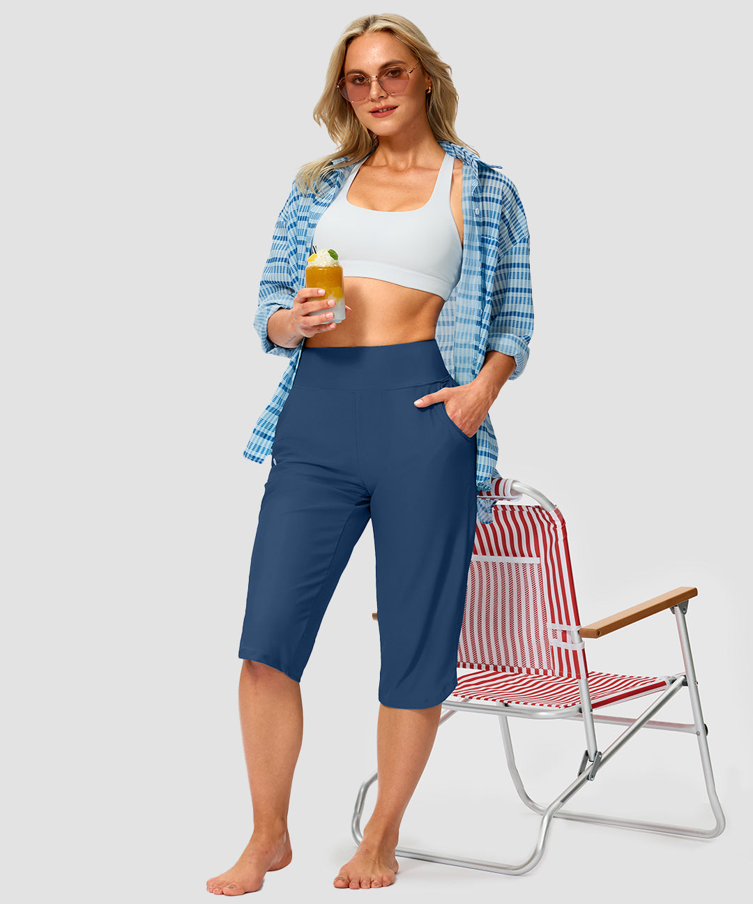 High Rise Slit Capri Pant - Image 15