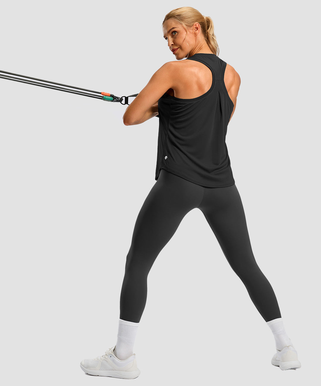Pleated Racerback Tank Top - Image 15