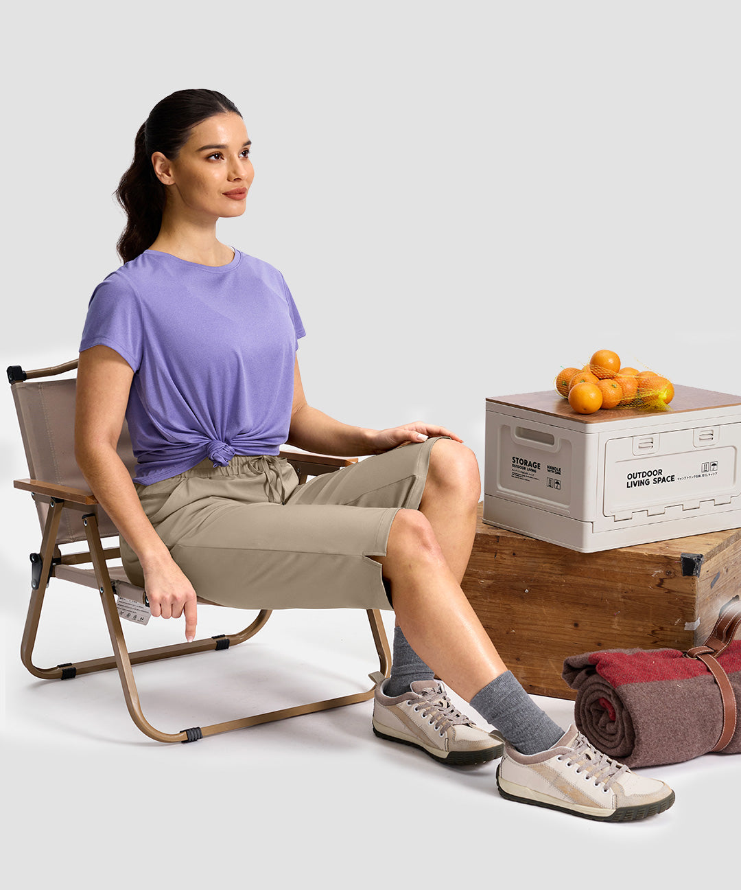 Drawstring Zip Pocket Capri Pant - Image 16