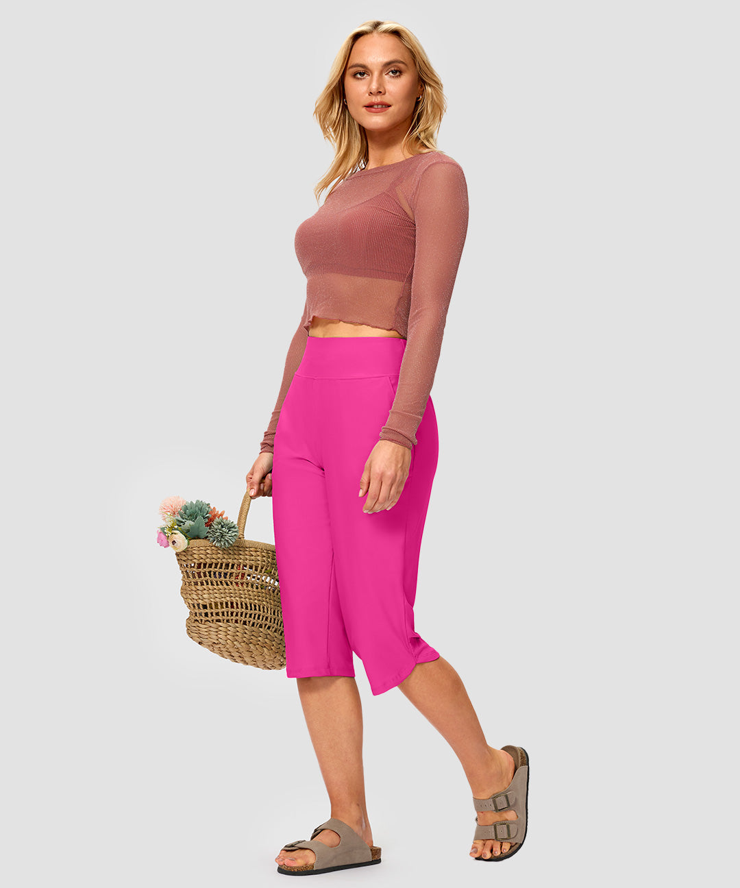 High Rise Slit Capri Pant - Image 18