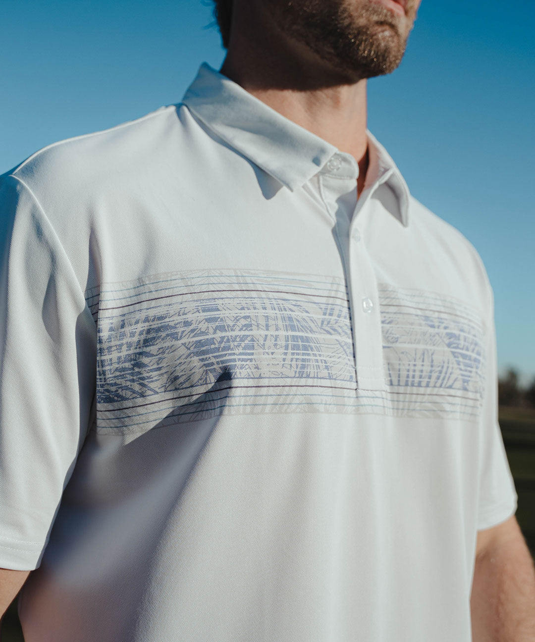 Line Print Dry Fit Golf Polo - Image 6