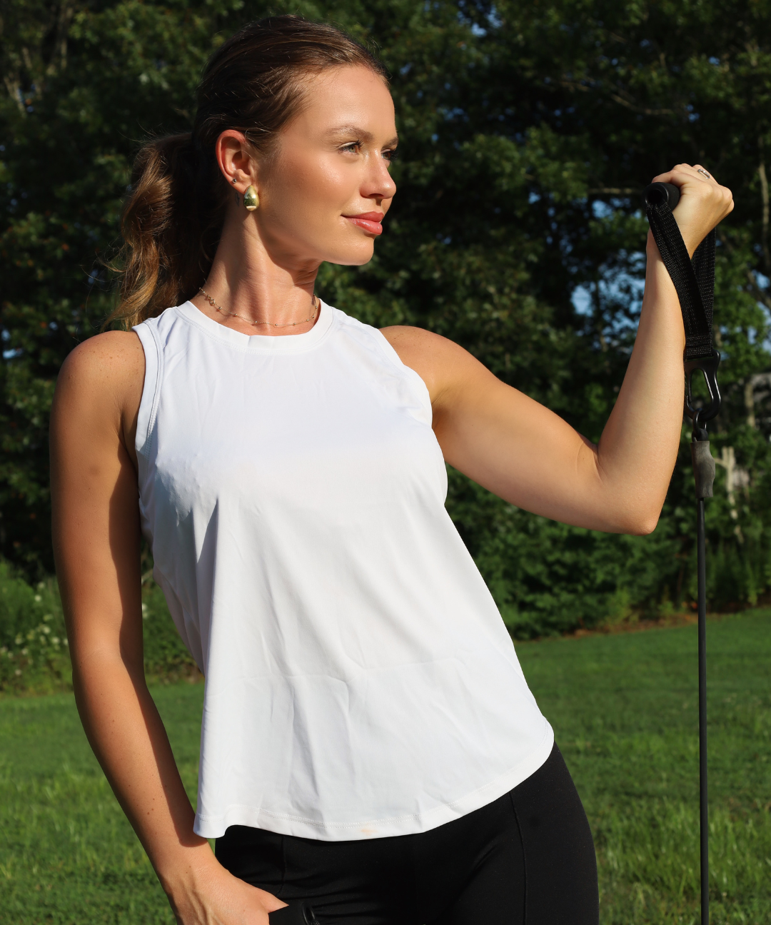 Loose Fit Racerback Tank Top - Image 3