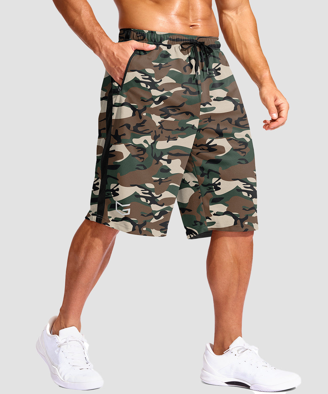 Mesh Contrast Drawstring Short 11'' - Image 29