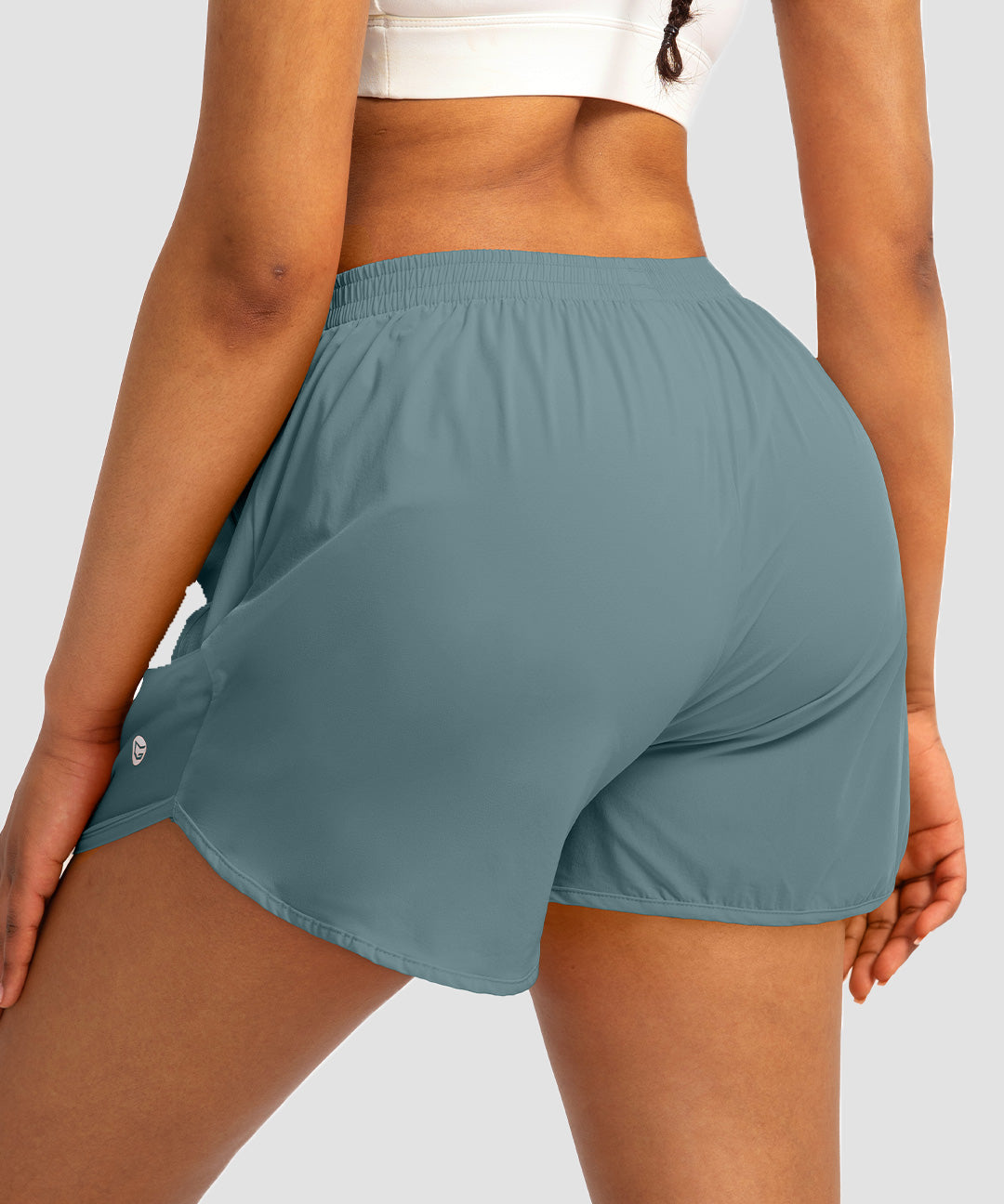 Elastic Waist Lined Running Shorts 3'' - Image 2