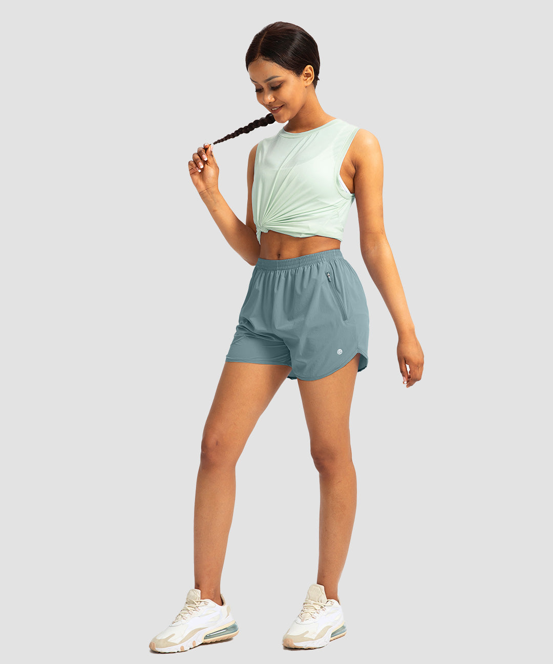 Elastic Waist Lined Running Shorts 3'' - Image 4
