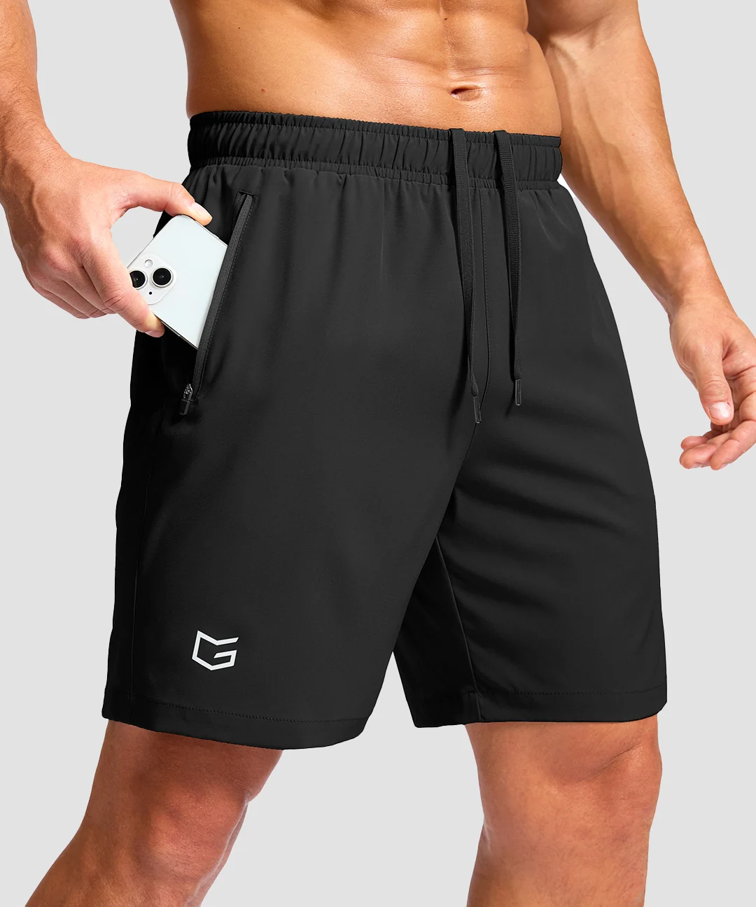 Elastic Waist Zipper Pockets Shorts 5''/7''/9'' - Image 16