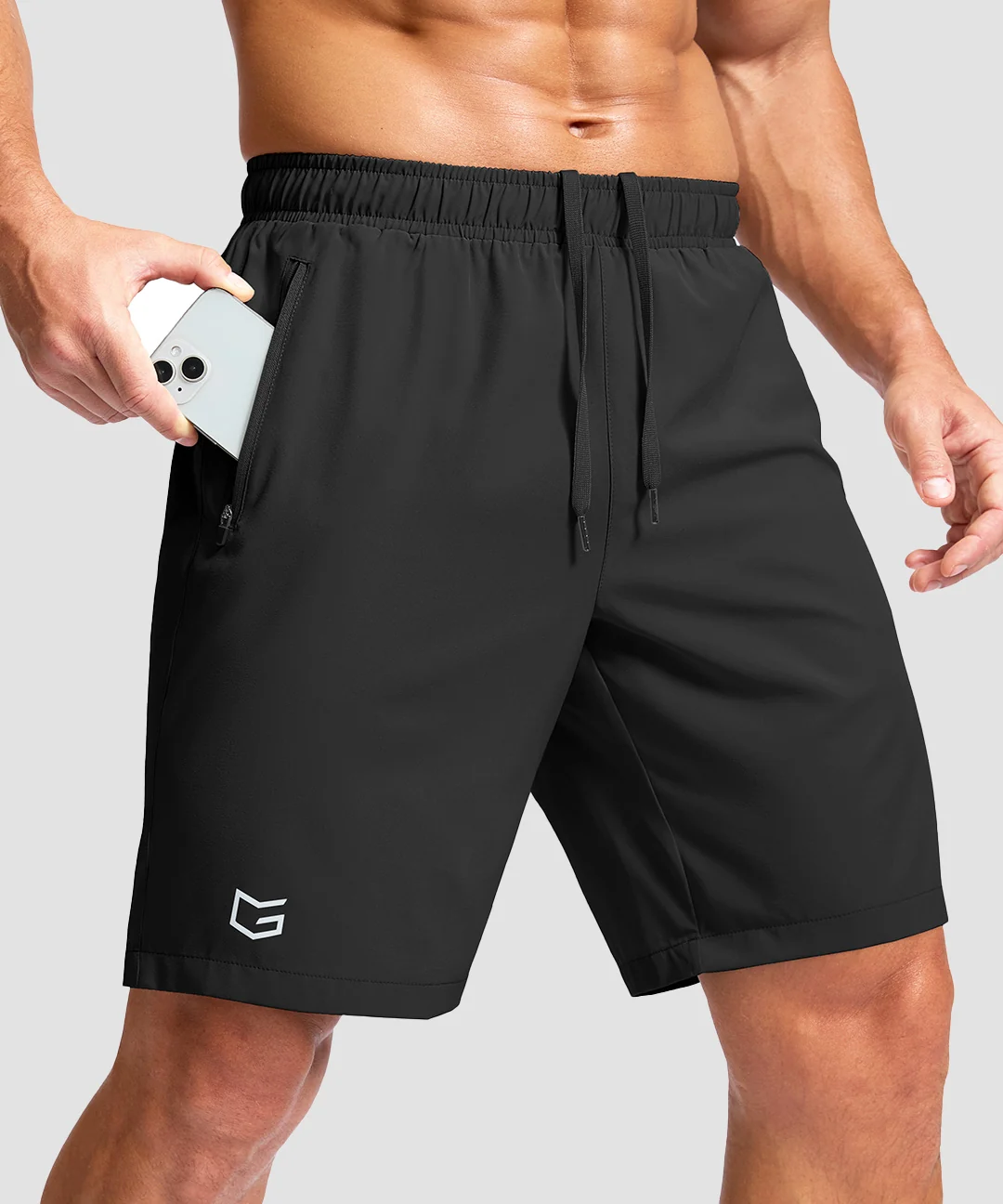 Elastic Waist Zipper Pockets Shorts 5''/7''/9'' - Image 20