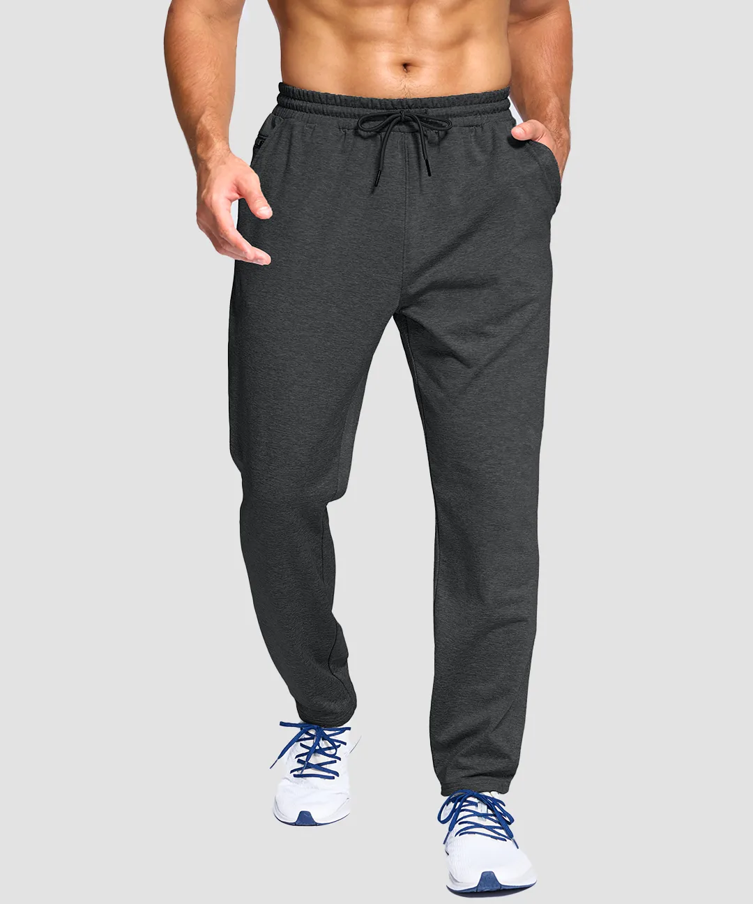 Fleece-Lined With 3 Zip Pockets Sweatpants - Image 2