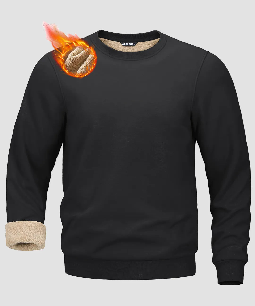 Sherpa Lined Pullover Sweatshirt - Image 2