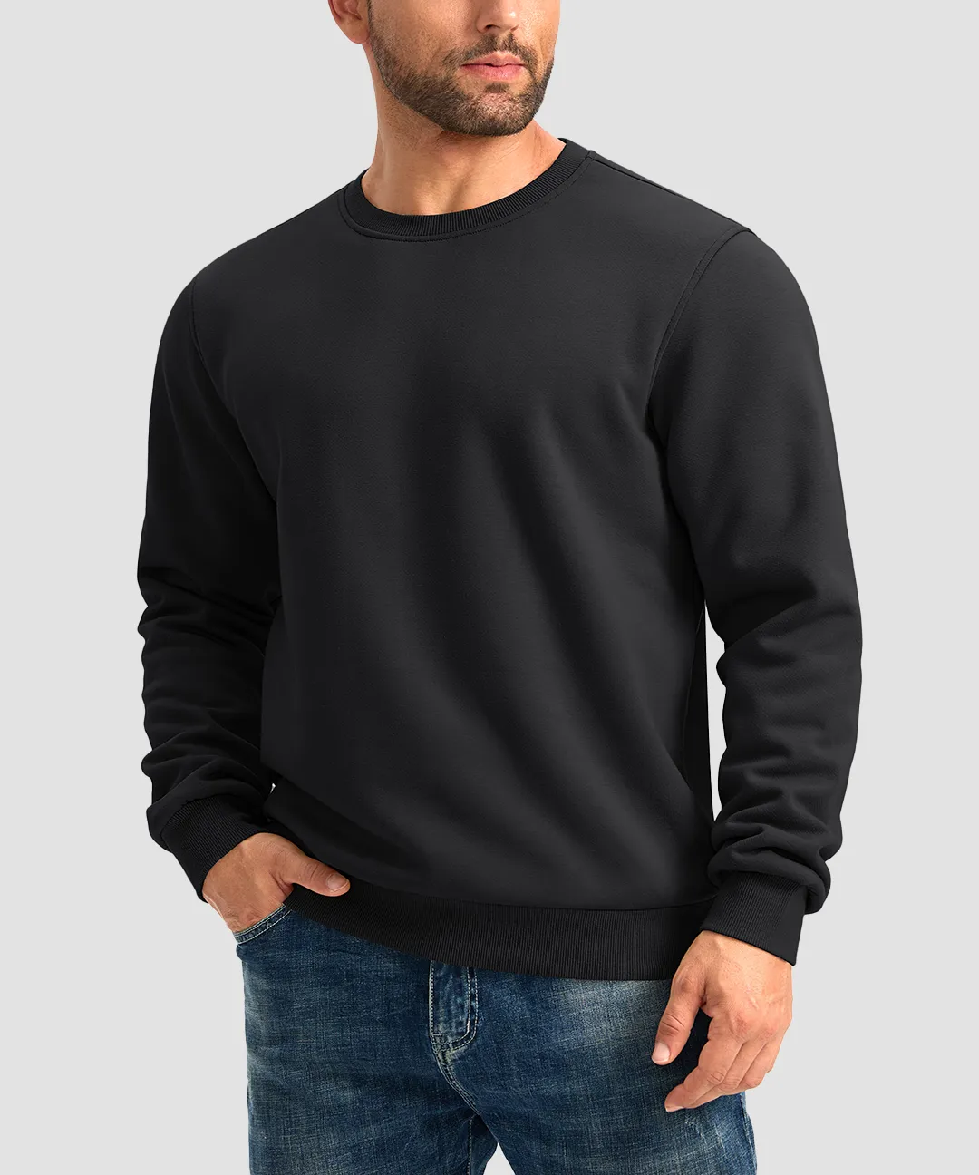 Sherpa Lined Pullover Sweatshirt