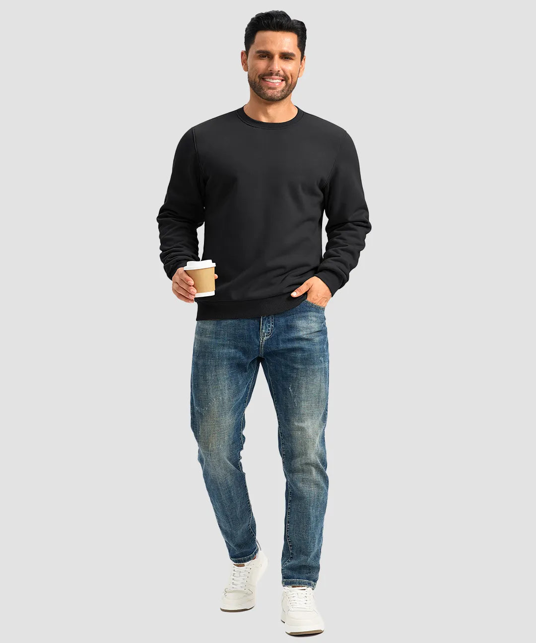 Sherpa Lined Pullover Sweatshirt - Image 4