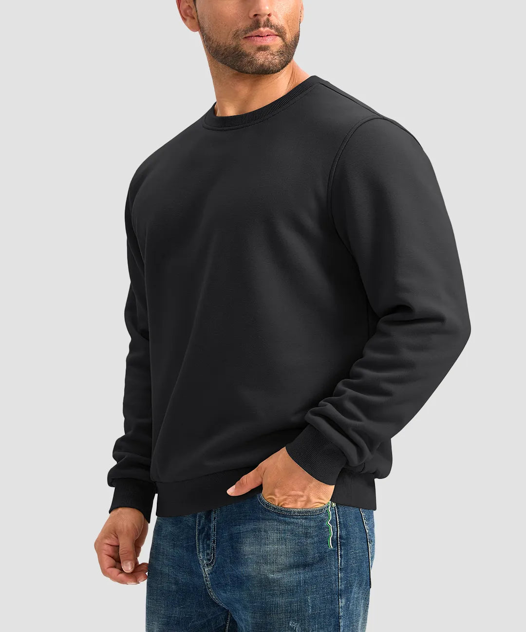 Sherpa Lined Pullover Sweatshirt - Image 3