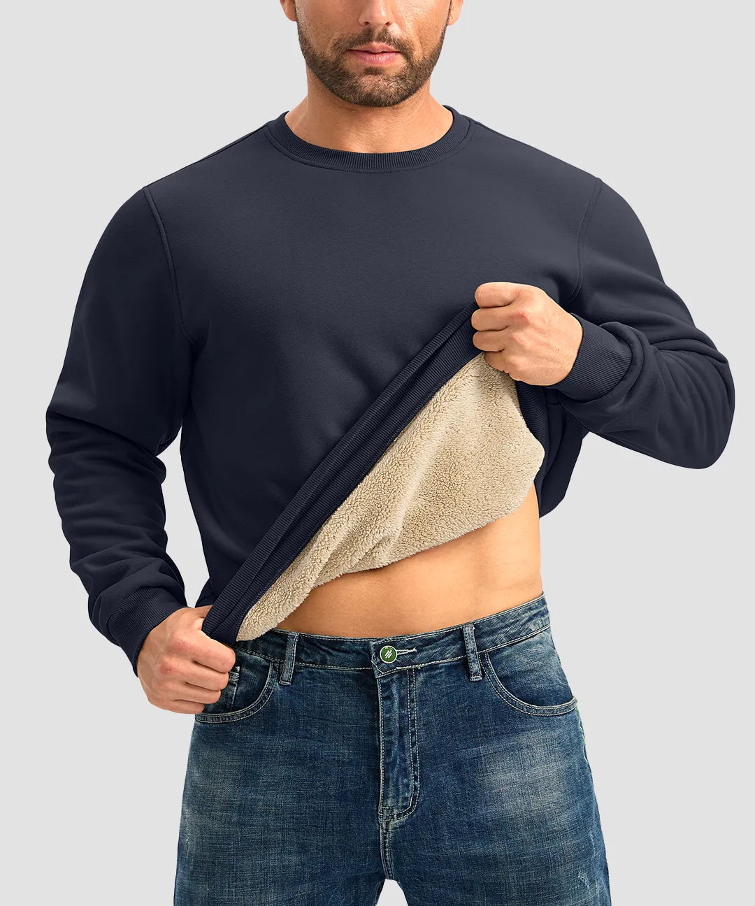 Sherpa Lined Pullover Sweatshirt - Image 5