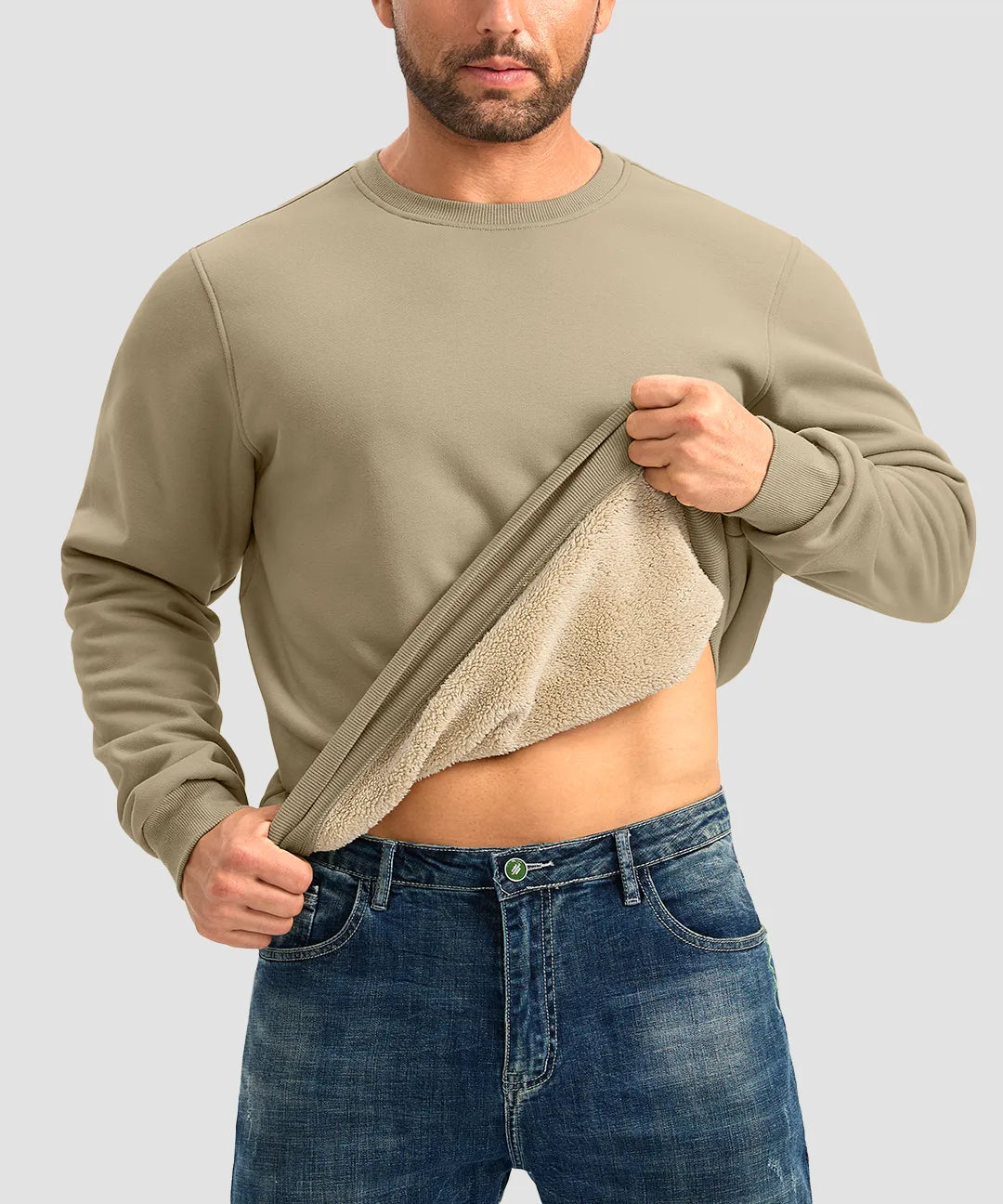 Sherpa Lined Pullover Sweatshirt - Image 25
