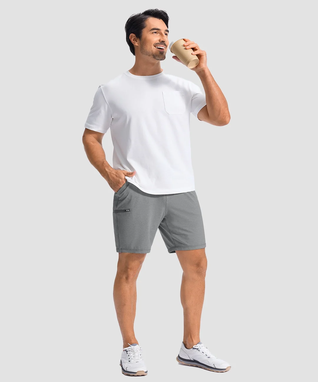 Moisture Wicking Athletic Sweat Shorts - Image 30
