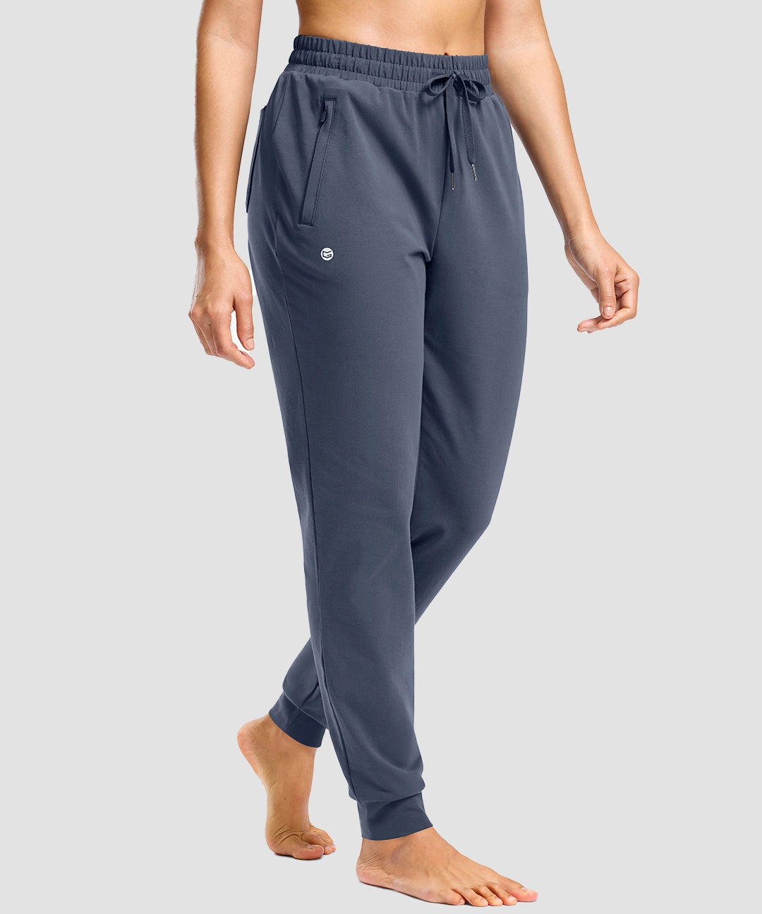 Tall Zip Pockets Cotton Joggers